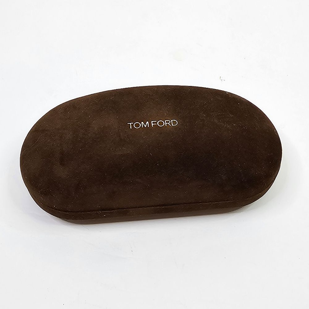 Tom Ford Chocolate Brown Suede Eyeglass Case